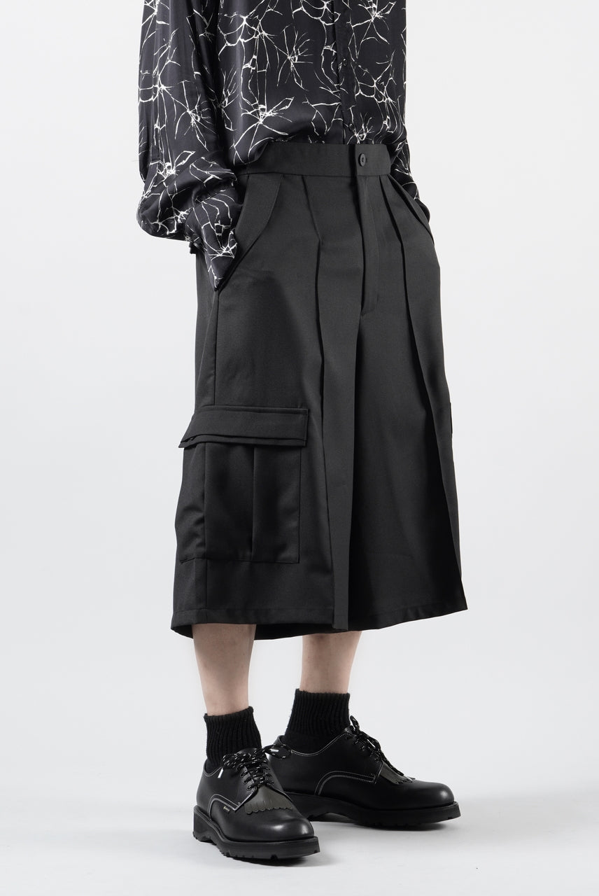 画像をギャラリービューアに読み込む, F/CE. TWIST POLYESTER WIDE SHORTS (BLACK)
