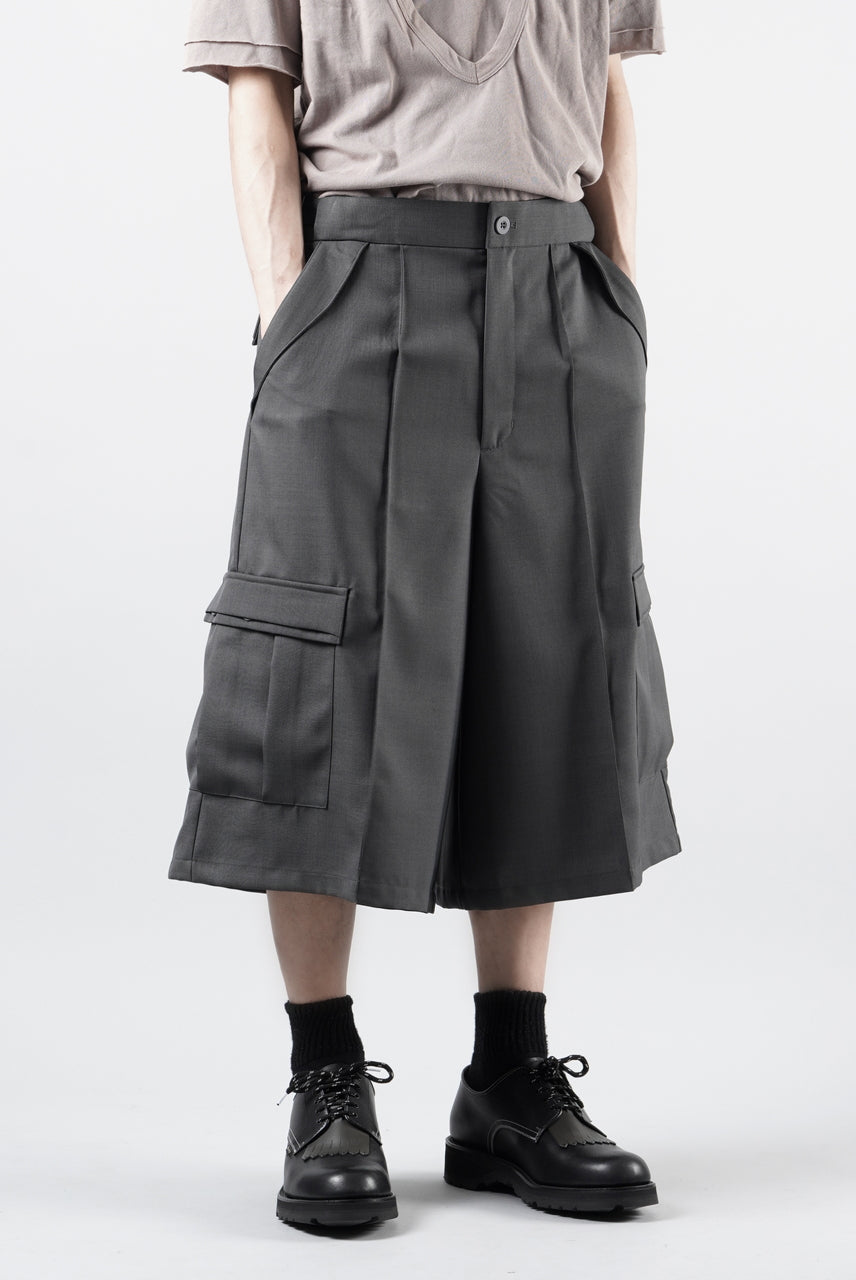 画像をギャラリービューアに読み込む, F/CE. TWIST POLYESTER WIDE SHORTS (GREY)