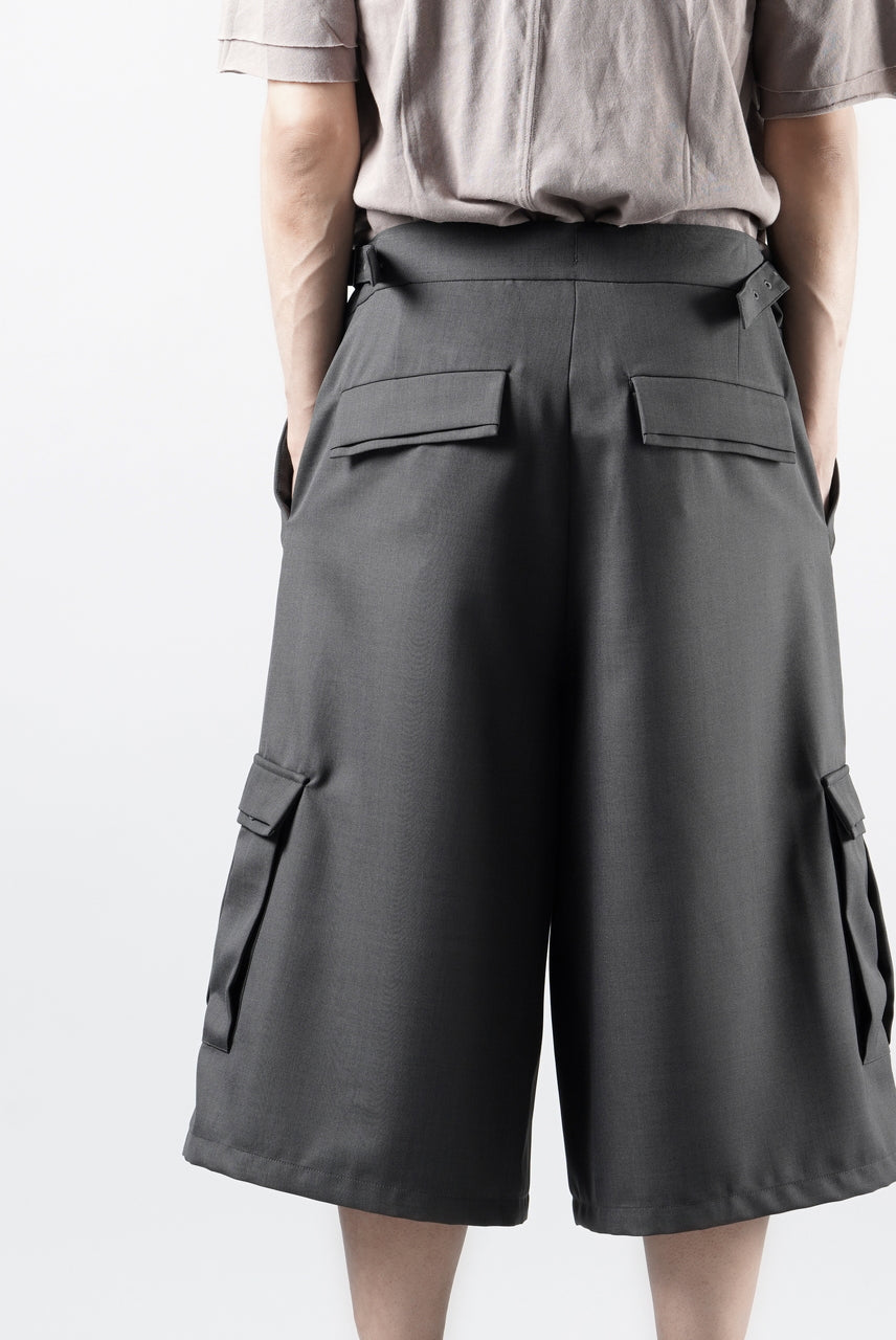 画像をギャラリービューアに読み込む, F/CE. TWIST POLYESTER WIDE SHORTS (GREY)