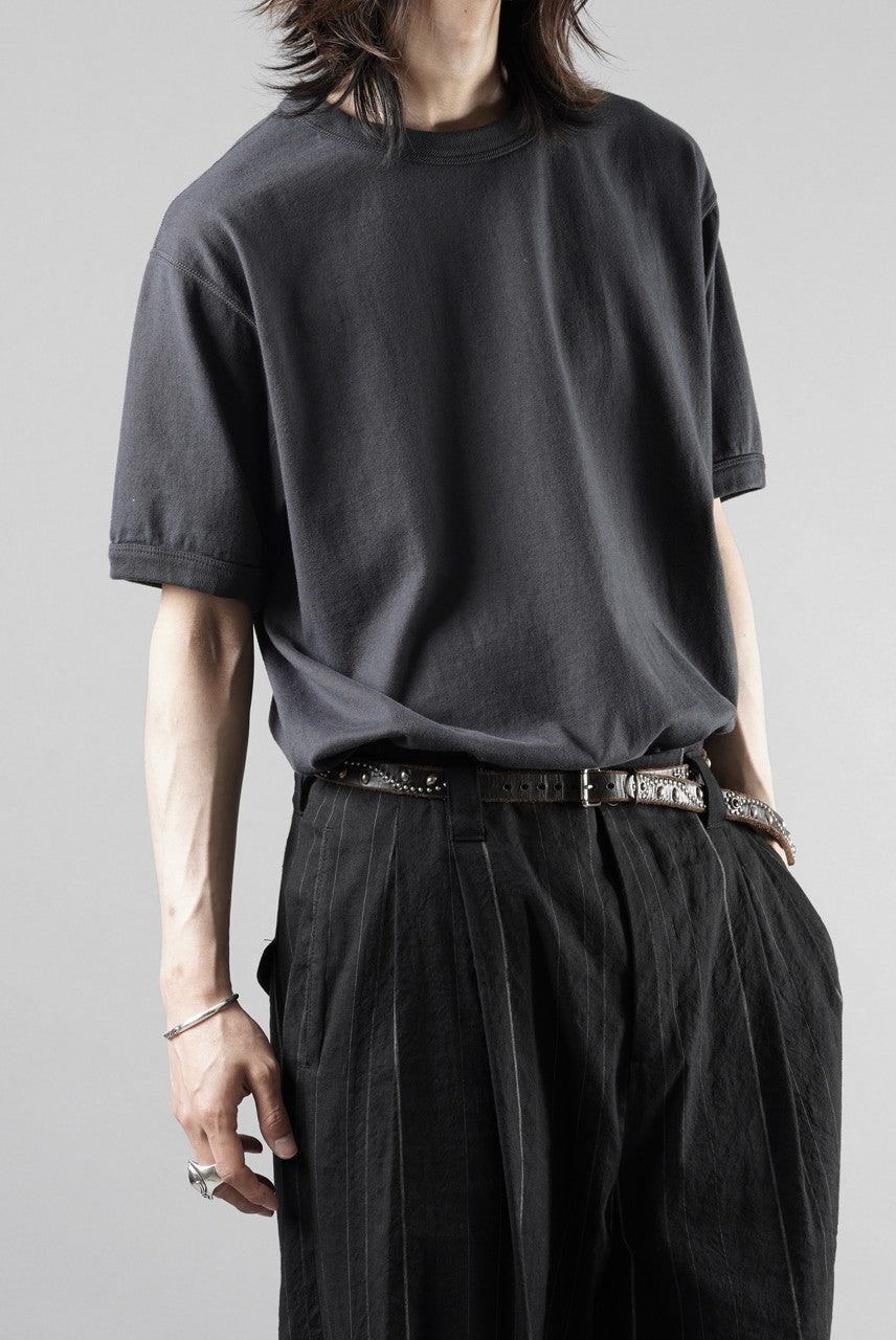 Load image into Gallery viewer, FULLCOUNT FLAT SEAM HEAVY WEIGHT S/S T SHIRT / ORIGINAL 30/2 TIGH TENSION JERSEY (INK BLACK)