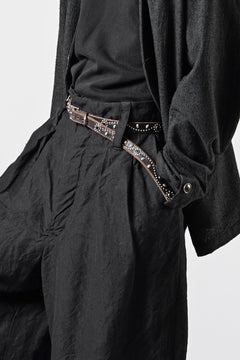 画像をギャラリービューアに読み込む, KLASICA "GL GOSSE-NN" RE DESIGNED BARREL TROUSERS / "NANAKO" WOVEN OXFORD (BLACK)
