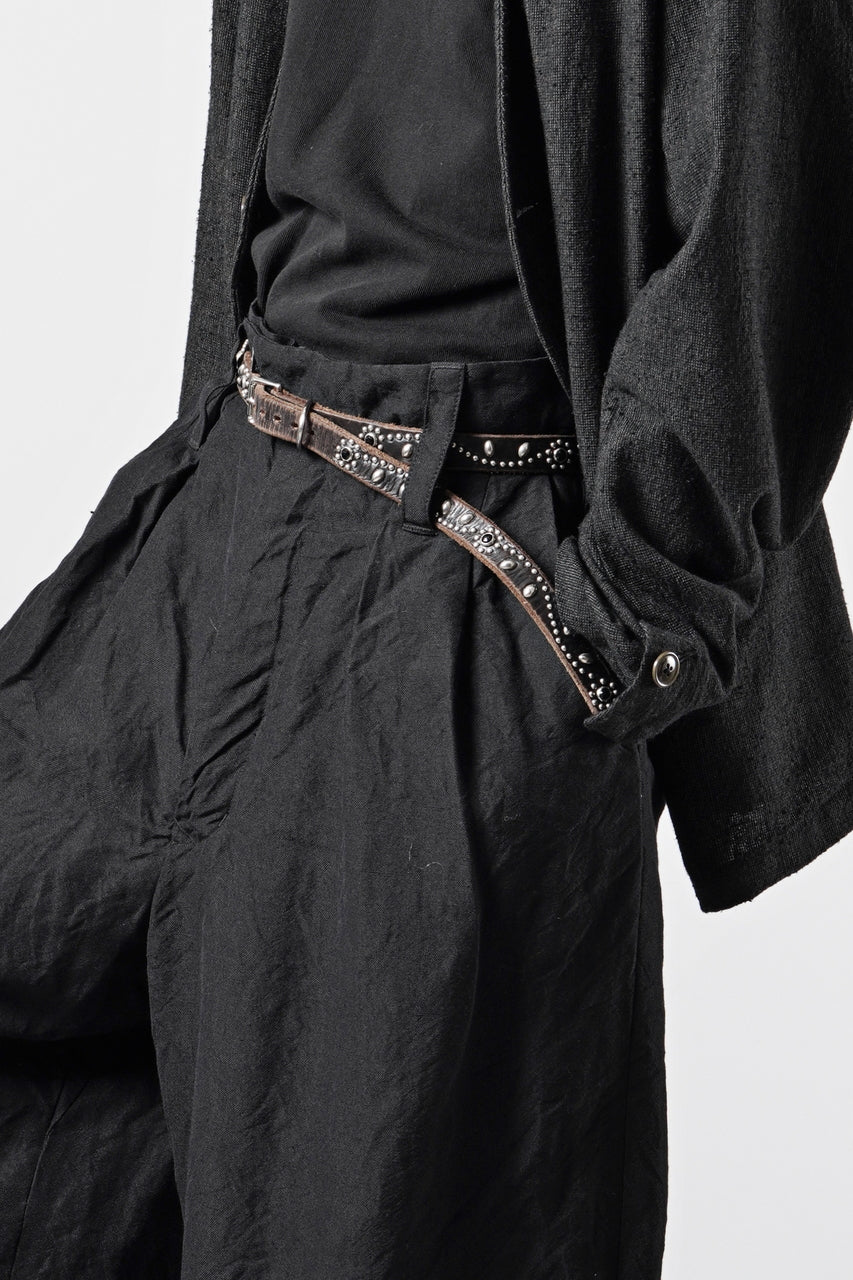 画像をギャラリービューアに読み込む, KLASICA "GL GOSSE-NN" RE DESIGNED BARREL TROUSERS / "NANAKO" WOVEN OXFORD (BLACK)