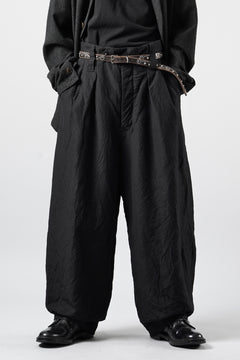 画像をギャラリービューアに読み込む, KLASICA "GL GOSSE-NN" RE DESIGNED BARREL TROUSERS / "NANAKO" WOVEN OXFORD (BLACK)