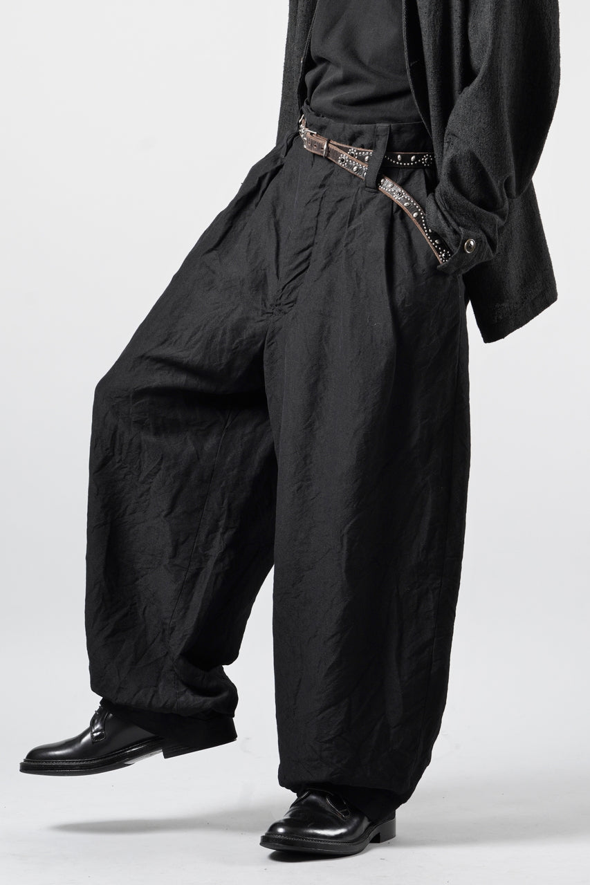 画像をギャラリービューアに読み込む, KLASICA "GL GOSSE-NN" RE DESIGNED BARREL TROUSERS / "NANAKO" WOVEN OXFORD (BLACK)