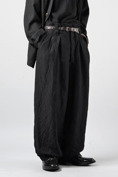画像をギャラリービューアに読み込む, KLASICA "GL GOSSE-NN" RE DESIGNED BARREL TROUSERS / "NANAKO" WOVEN OXFORD (BLACK)
