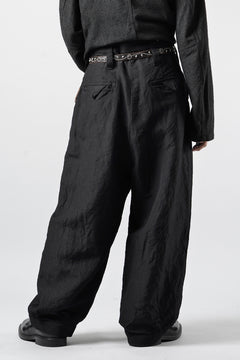 画像をギャラリービューアに読み込む, KLASICA "GL GOSSE-NN" RE DESIGNED BARREL TROUSERS / "NANAKO" WOVEN OXFORD (BLACK)