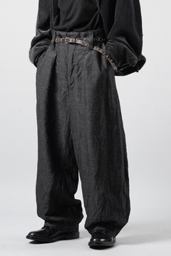 画像をギャラリービューアに読み込む, KLASICA "GL GOSSE-NN" RE DESIGNED BARREL TROUSERS / "NANAKO" WOVEN OXFORD (GREY)