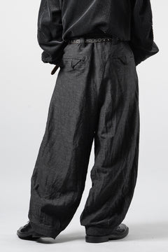 画像をギャラリービューアに読み込む, KLASICA "GL GOSSE-NN" RE DESIGNED BARREL TROUSERS / "NANAKO" WOVEN OXFORD (GREY)