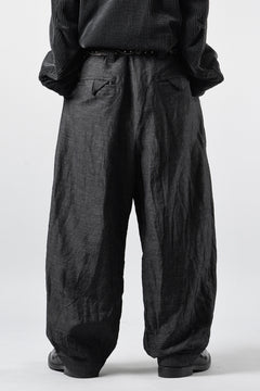画像をギャラリービューアに読み込む, KLASICA "GL GOSSE-NN" RE DESIGNED BARREL TROUSERS / "NANAKO" WOVEN OXFORD (GREY)