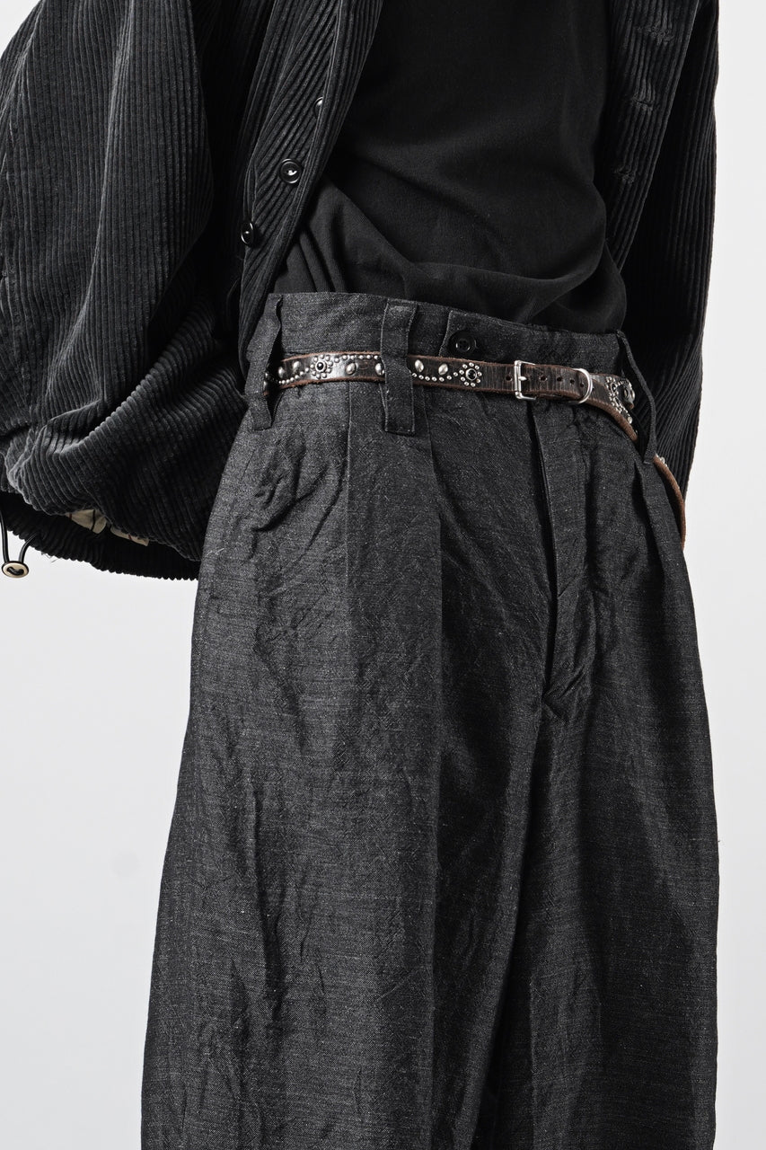 画像をギャラリービューアに読み込む, KLASICA "GL GOSSE-NN" RE DESIGNED BARREL TROUSERS / "NANAKO" WOVEN OXFORD (GREY)