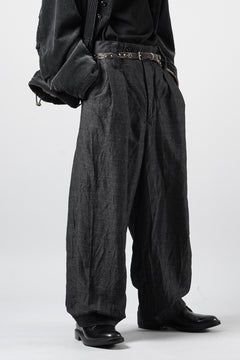 画像をギャラリービューアに読み込む, KLASICA "GL GOSSE-NN" RE DESIGNED BARREL TROUSERS / "NANAKO" WOVEN OXFORD (GREY)