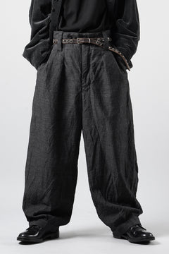 画像をギャラリービューアに読み込む, KLASICA "GL GOSSE-NN" RE DESIGNED BARREL TROUSERS / "NANAKO" WOVEN OXFORD (GREY)