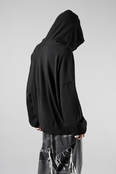 Load image into Gallery viewer, ISABEL BENENATO Viscose Knit Patch Hoodie (BLACK)