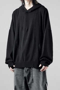 Load image into Gallery viewer, ISABEL BENENATO Viscose Knit Patch Hoodie (BLACK)