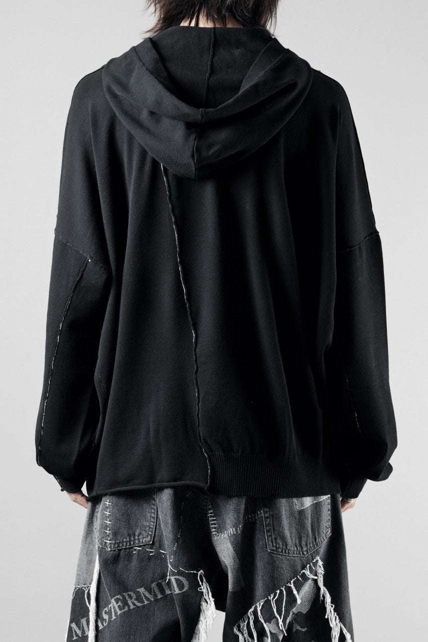 Load image into Gallery viewer, ISABEL BENENATO Viscose Knit Patch Hoodie (BLACK)