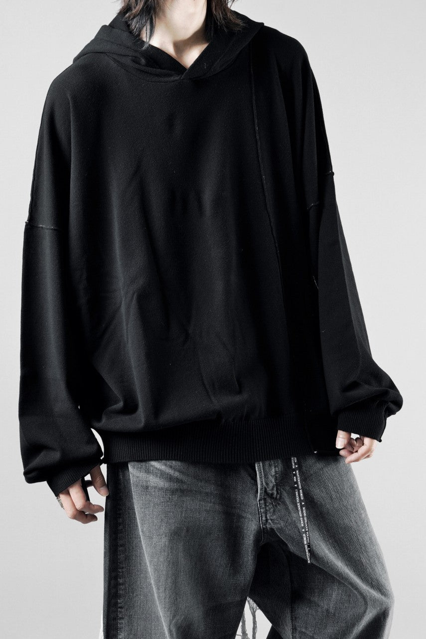 Load image into Gallery viewer, ISABEL BENENATO Viscose Knit Patch Hoodie (BLACK)