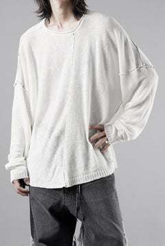 画像をギャラリービューアに読み込む, ISABEL BENENATO Linen Crew-Neck Sweater (WHITE)