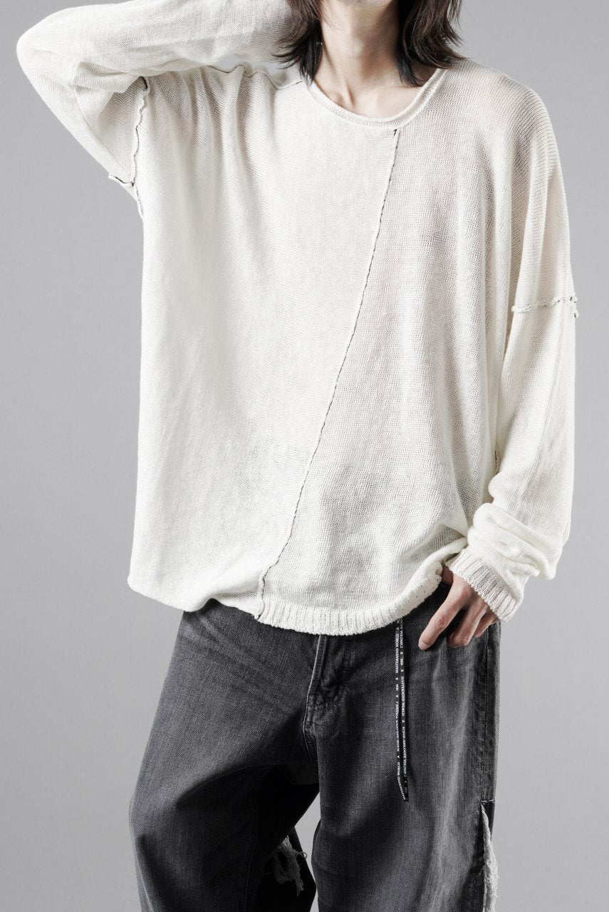 画像をギャラリービューアに読み込む, ISABEL BENENATO Linen Crew-Neck Sweater (WHITE)