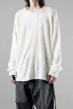 画像をギャラリービューアに読み込む, ISABEL BENENATO Linen Crew-Neck Sweater (WHITE)