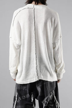 画像をギャラリービューアに読み込む, ISABEL BENENATO Linen Crew-Neck Sweater (WHITE)