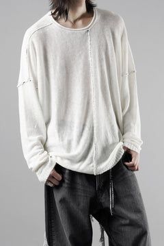 画像をギャラリービューアに読み込む, ISABEL BENENATO Linen Crew-Neck Sweater (WHITE)