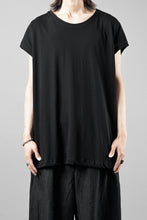 画像をギャラリービューアに読み込む, KLASICA "LUNG v.7" FLAP BACK SLEEVE LESS / HIGH TWISTED COTTON DRY JERSEY (BLACK)