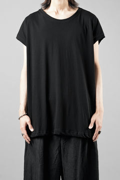 画像をギャラリービューアに読み込む, KLASICA "LUNG v.7" FLAP BACK SLEEVE LESS / HIGH TWISTED COTTON DRY JERSEY (BLACK)