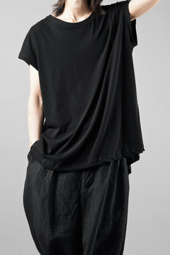 画像をギャラリービューアに読み込む, KLASICA "LUNG v.7" FLAP BACK SLEEVE LESS / HIGH TWISTED COTTON DRY JERSEY (BLACK)