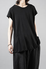 画像をギャラリービューアに読み込む, KLASICA "LUNG v.7" FLAP BACK SLEEVE LESS / HIGH TWISTED COTTON DRY JERSEY (BLACK)