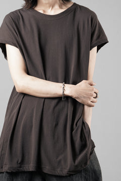 画像をギャラリービューアに読み込む, KLASICA "LUNG v.7" FLAP BACK SLEEVE LESS / HIGH TWISTED COTTON DRY JERSEY (BROWN)