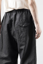 画像をギャラリービューアに読み込む, KLASICA "SNOW" CAMO STYLE STRING BIG PANTS / WASHI &amp; LINEN HIGH DENSITY LIGHT WEIGHT WEATHER (BLACK)