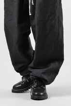 画像をギャラリービューアに読み込む, KLASICA "SNOW" CAMO STYLE STRING BIG PANTS / WASHI &amp; LINEN HIGH DENSITY LIGHT WEIGHT WEATHER (BLACK)