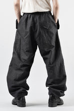 画像をギャラリービューアに読み込む, KLASICA "SNOW" CAMO STYLE STRING BIG PANTS / WASHI &amp; LINEN HIGH DENSITY LIGHT WEIGHT WEATHER (BLACK)