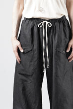 画像をギャラリービューアに読み込む, KLASICA "SNOW" CAMO STYLE STRING BIG PANTS / WASHI &amp; LINEN HIGH DENSITY LIGHT WEIGHT WEATHER (BLACK)