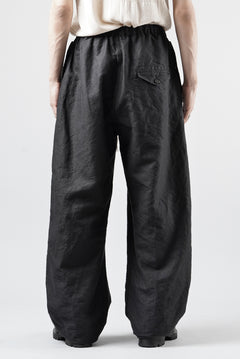 画像をギャラリービューアに読み込む, KLASICA "SNOW" CAMO STYLE STRING BIG PANTS / WASHI &amp; LINEN HIGH DENSITY LIGHT WEIGHT WEATHER (BLACK)