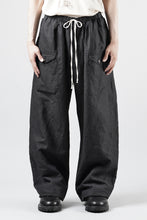 画像をギャラリービューアに読み込む, KLASICA "SNOW" CAMO STYLE STRING BIG PANTS / WASHI &amp; LINEN HIGH DENSITY LIGHT WEIGHT WEATHER (BLACK)