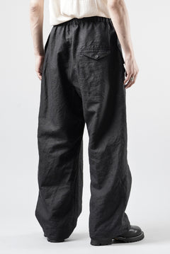 画像をギャラリービューアに読み込む, KLASICA "SNOW" CAMO STYLE STRING BIG PANTS / WASHI &amp; LINEN HIGH DENSITY LIGHT WEIGHT WEATHER (BLACK)