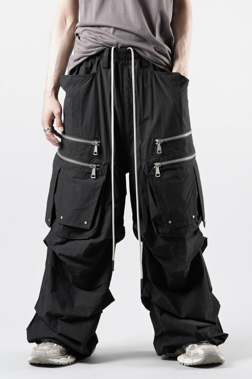 画像をギャラリービューアに読み込む, A.F ARTEFACT CARGO TUCK WIDE PANTS / TYPEWRITER COTTON CLOTH (BLACK)