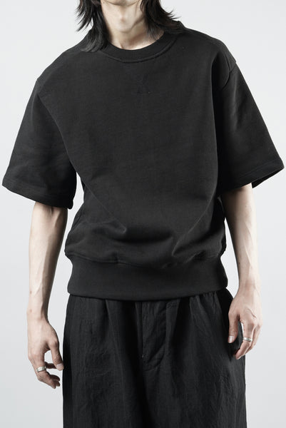 N/07 CREW NECK SWEAT TOP / ORGANIC COTTON (BLACK)