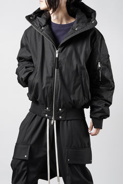画像をギャラリービューアに読み込む, thom/krom HOODIE ZIP JACKET / WARM PADDED FILL (BLACK)