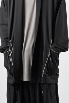 Load image into Gallery viewer, OBLADI CARDIGAN WITH BEIGE STITCHED POCKET (BLACK)