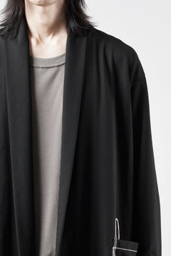 Load image into Gallery viewer, OBLADI CARDIGAN WITH BEIGE STITCHED POCKET (BLACK)