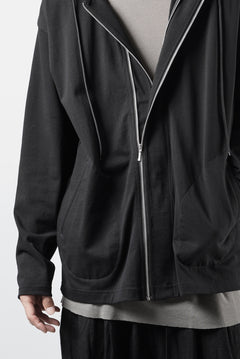 画像をギャラリービューアに読み込む, OBLADI DOUBLE ZIPPERS WITH HOOD CARDIGAN (BLACK)