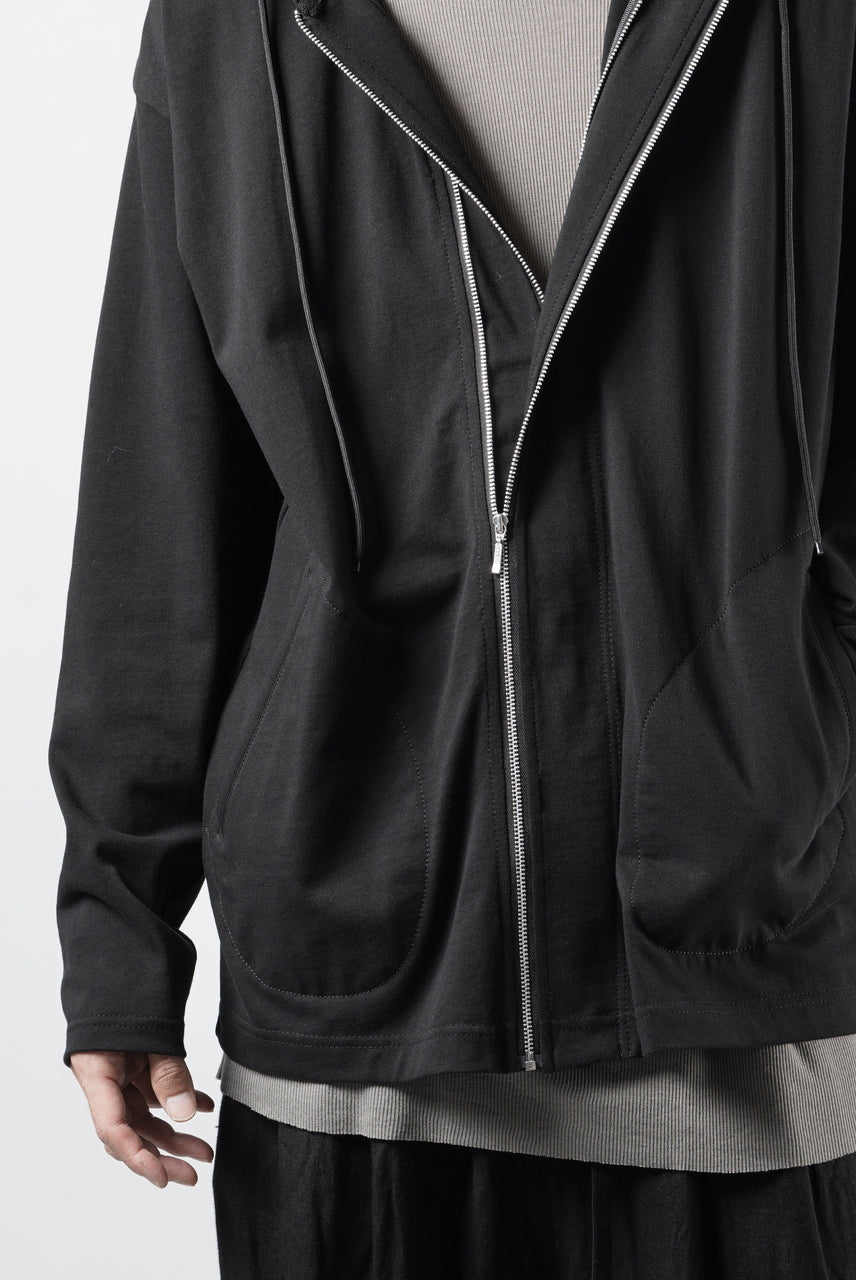 画像をギャラリービューアに読み込む, OBLADI DOUBLE ZIPPERS WITH HOOD CARDIGAN (BLACK)
