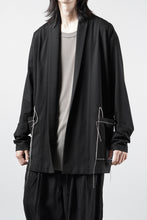 Load image into Gallery viewer, OBLADI CARDIGAN WITH BEIGE STITCHED POCKET (BLACK)