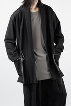 Load image into Gallery viewer, OBLADI CARDIGAN WITH BEIGE STITCHED POCKET (BLACK)