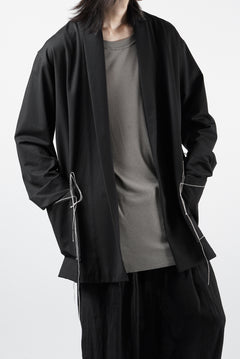 Load image into Gallery viewer, OBLADI CARDIGAN WITH BEIGE STITCHED POCKET (BLACK)