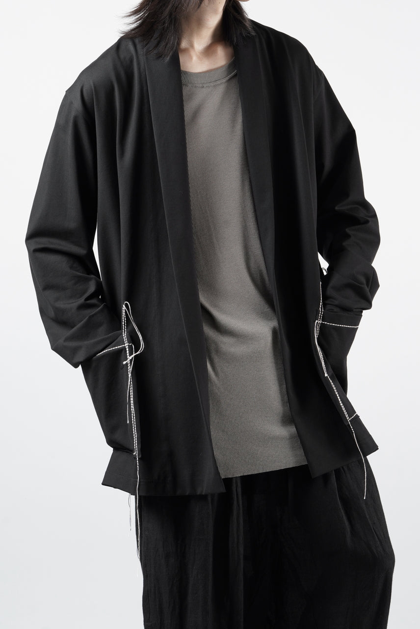 Load image into Gallery viewer, OBLADI CARDIGAN WITH BEIGE STITCHED POCKET (BLACK)