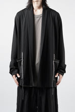 Load image into Gallery viewer, OBLADI CARDIGAN WITH BEIGE STITCHED POCKET (BLACK)