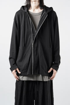 画像をギャラリービューアに読み込む, OBLADI DOUBLE ZIPPERS WITH HOOD CARDIGAN (BLACK)